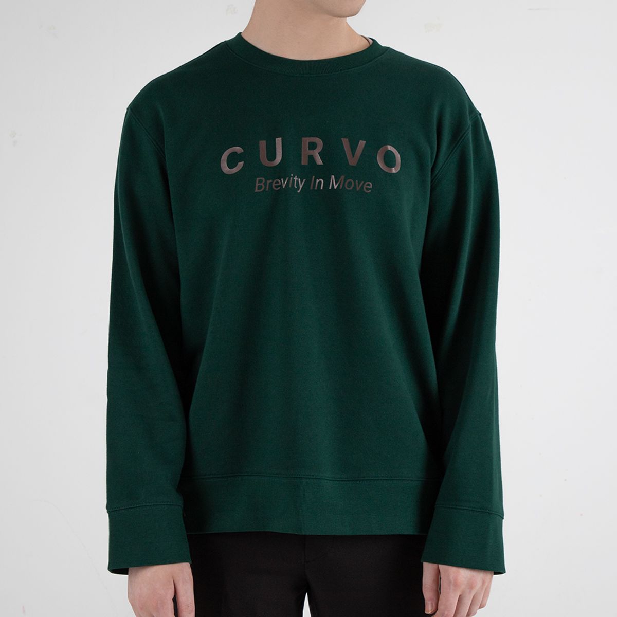 쿠르보(CURVO) 시그니쳐 맨투맨_그린 (남)