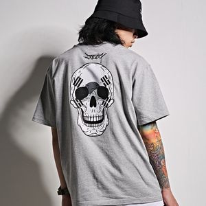 스컬 반팔T-shirts(그레이)