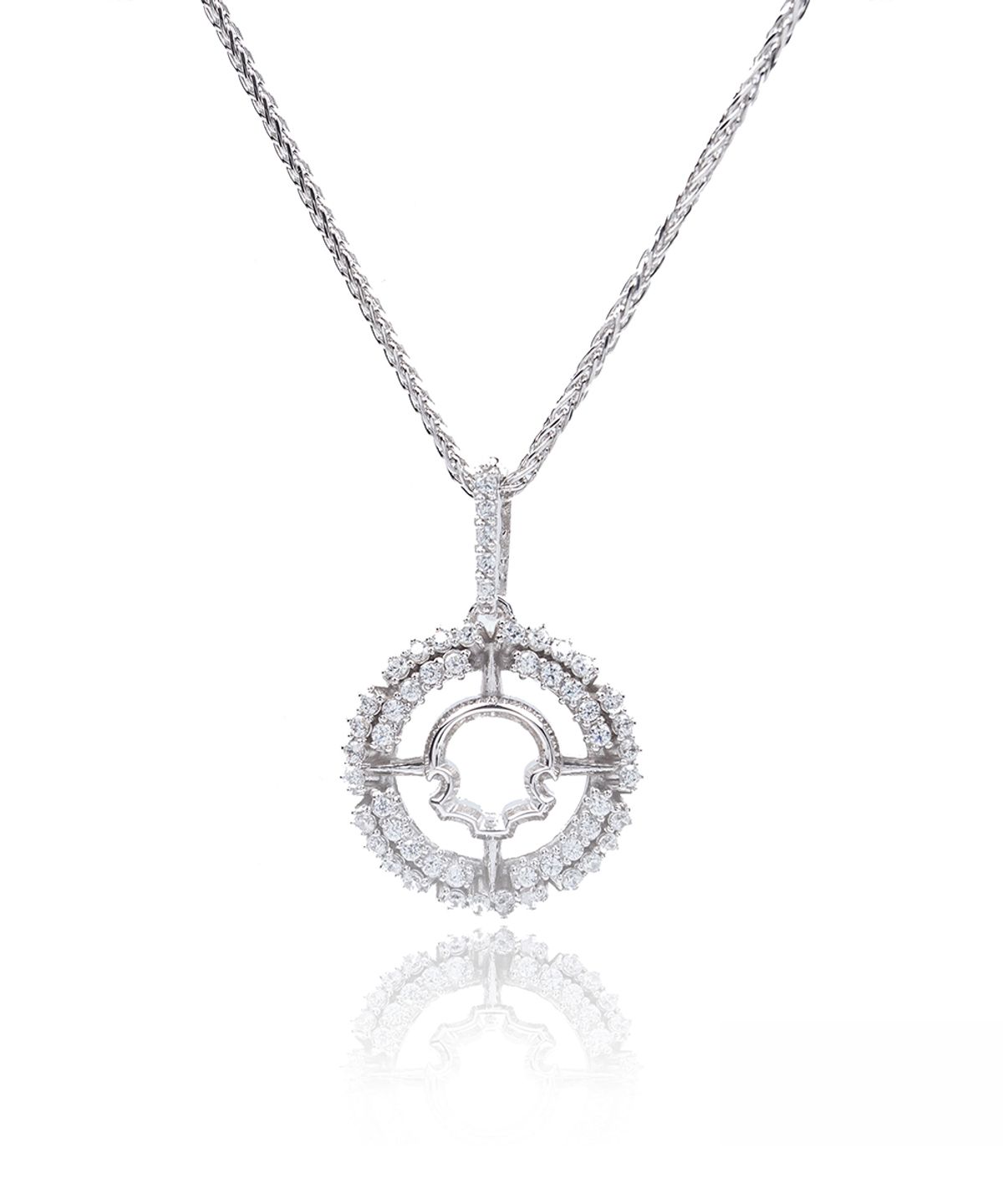 지레이드(G_RADE) 2lines Shiny Circle Necklace (L Size)