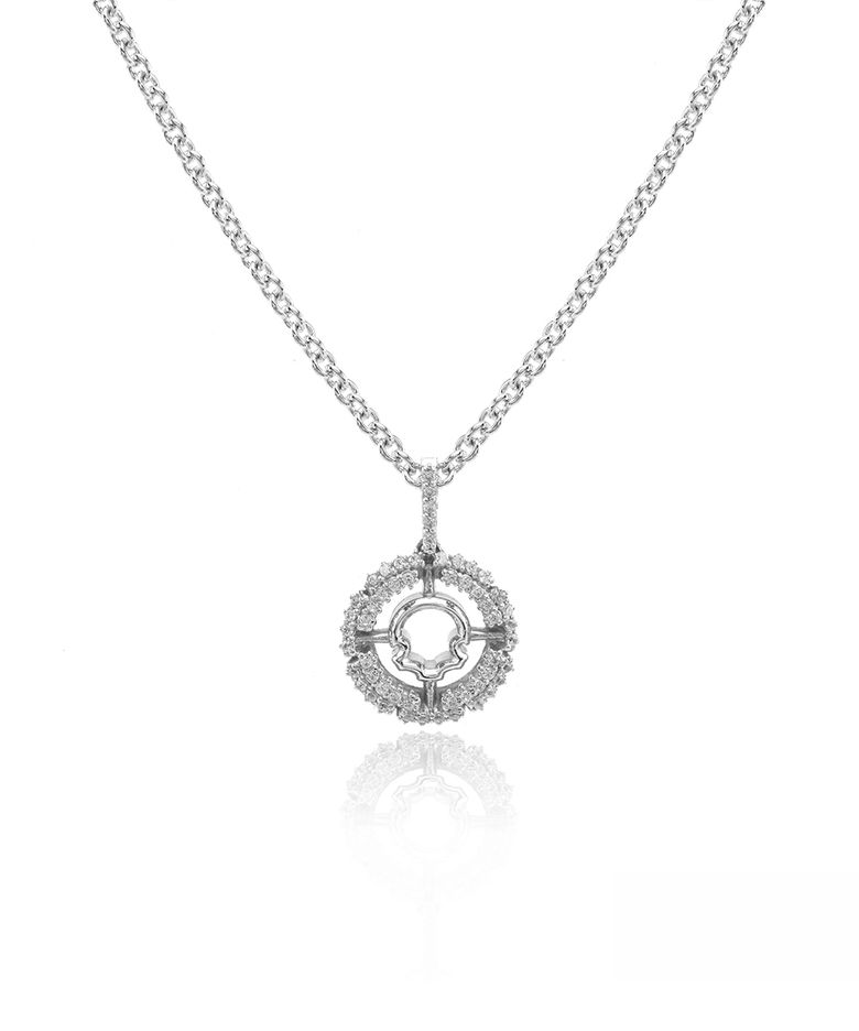 2lines Shiny Circle Necklace (S Size)