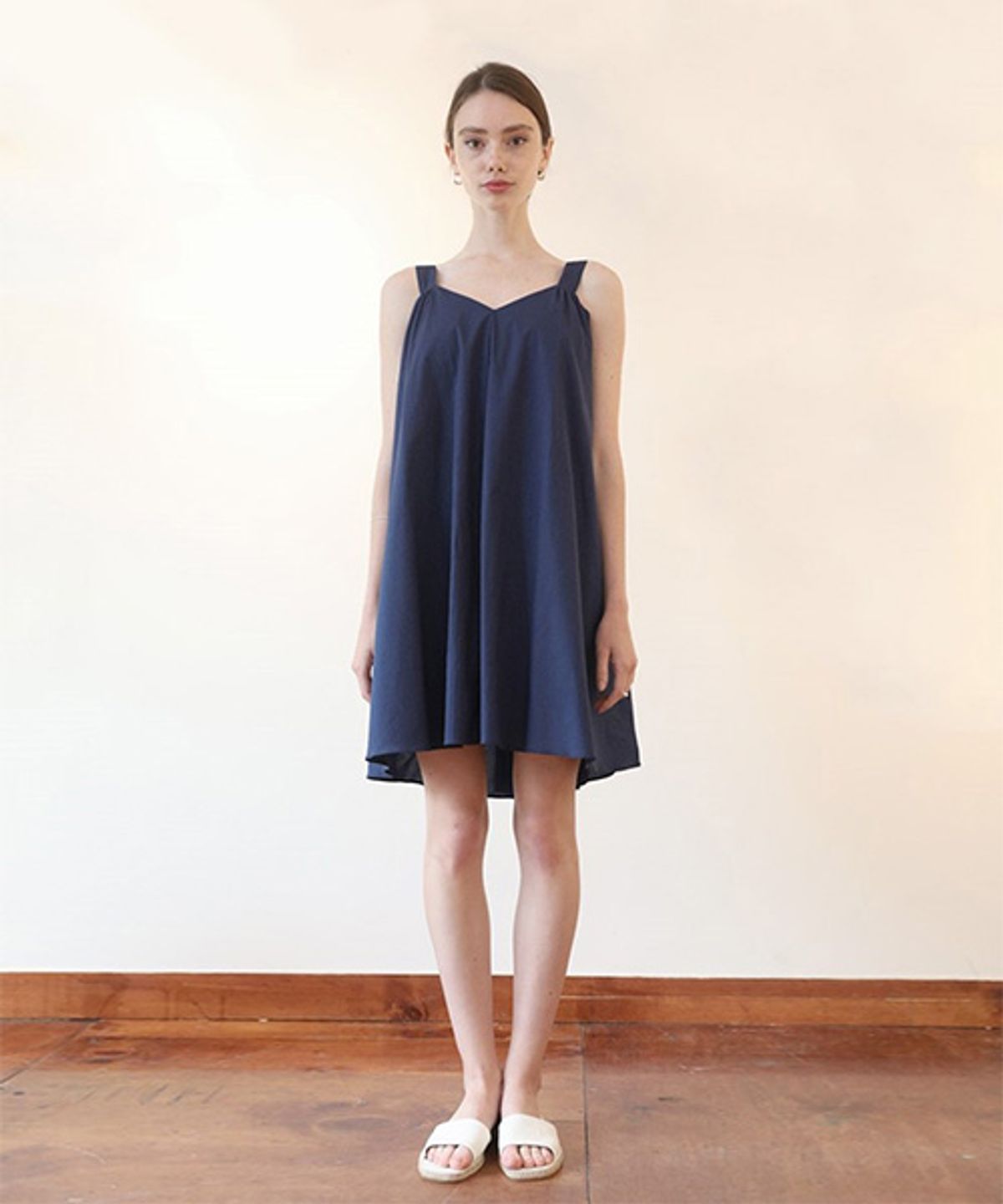 휴먼갤러리(HUMANGALLERY) Pure Cotton Sundress(Navy)