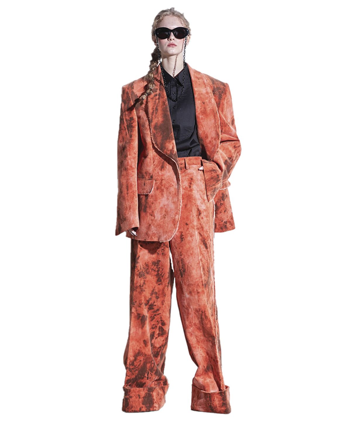그리디어스(GREEDILOUS) 오렌지 코듀로이 재킷