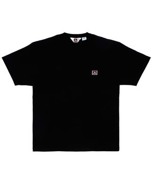 화이트라벨 오버핏 백 로고 포켓 빅 티셔츠 [블랙]