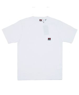 화이트라벨 오버핏 백 로고 포켓 빅 티셔츠 [화이트]