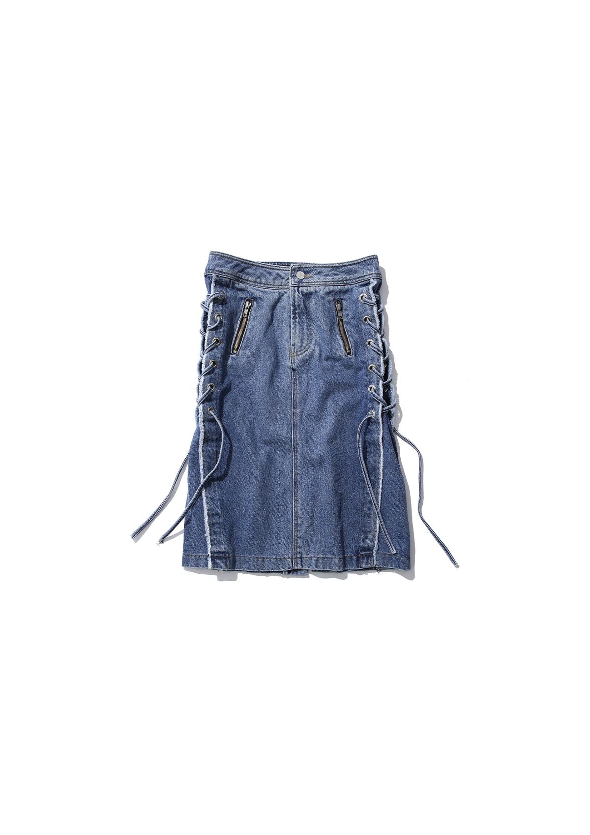 아이사피(I4P) denim skirt blue