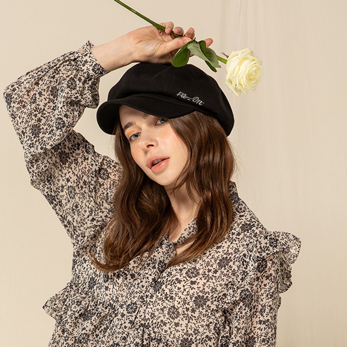 라온(RA_ON) Cotton Newsboy Cap