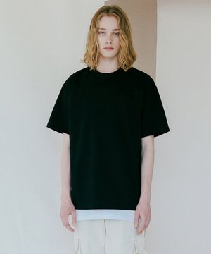 퓨어 헤비 반팔 티셔츠 블랙