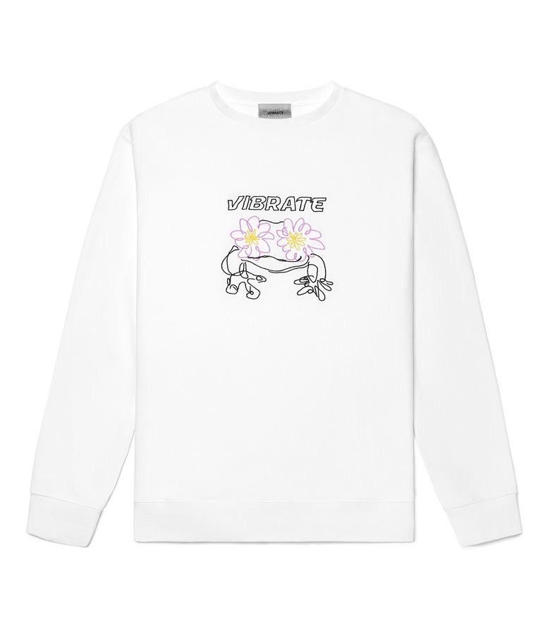POP-EYES FROG LOGO SWEATSHIRTS (WHITE)