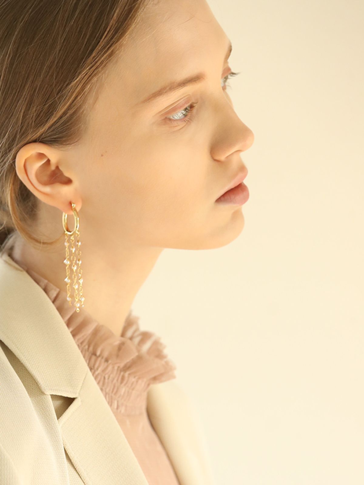 오키디루포(OCCHI DI LUPO) Orobella long hoop earring