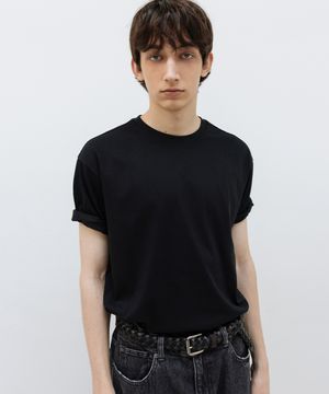수피마 코튼 프리미엄 티셔츠 BLACK