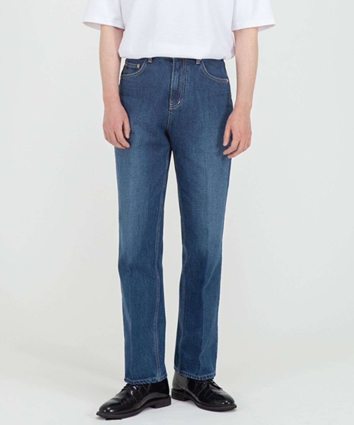 브랜디드(BRANDED) 51004 HISHITOMO COLLECTION MIDDLE BLUE JEANS [RELAX STRAIGHT]