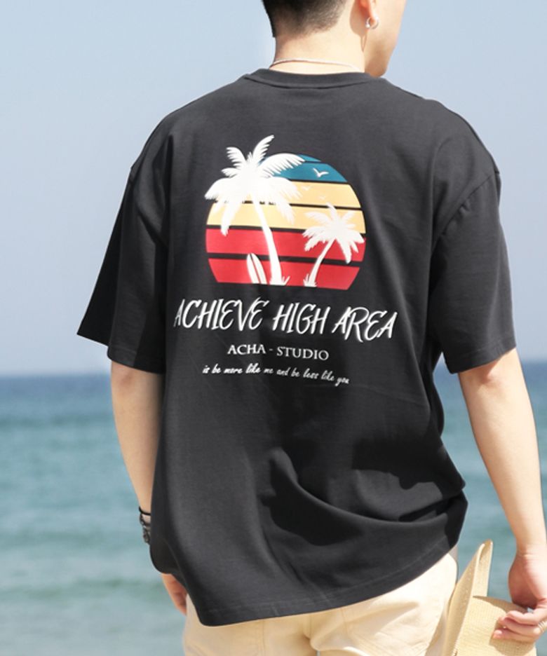 석양 반팔 _ 차콜