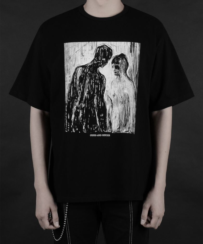 큐피드 스탠다드 오버핏 반팔 ( Black)