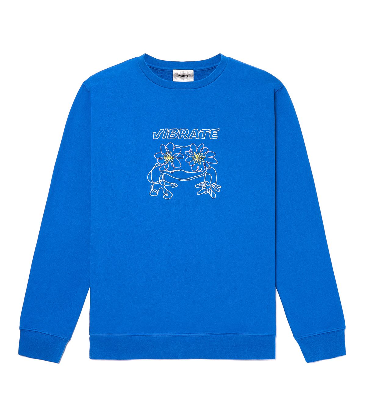 바이브레이트(VIBRATE) POP-EYES FROG LOGO SWEATSHIRTS (CLASSIC BLUE)