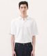 슬릿 넥 피케 폴로 셔츠 [화이트]