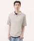 슬릿 넥 피케 폴로 셔츠 [머쉬룸]