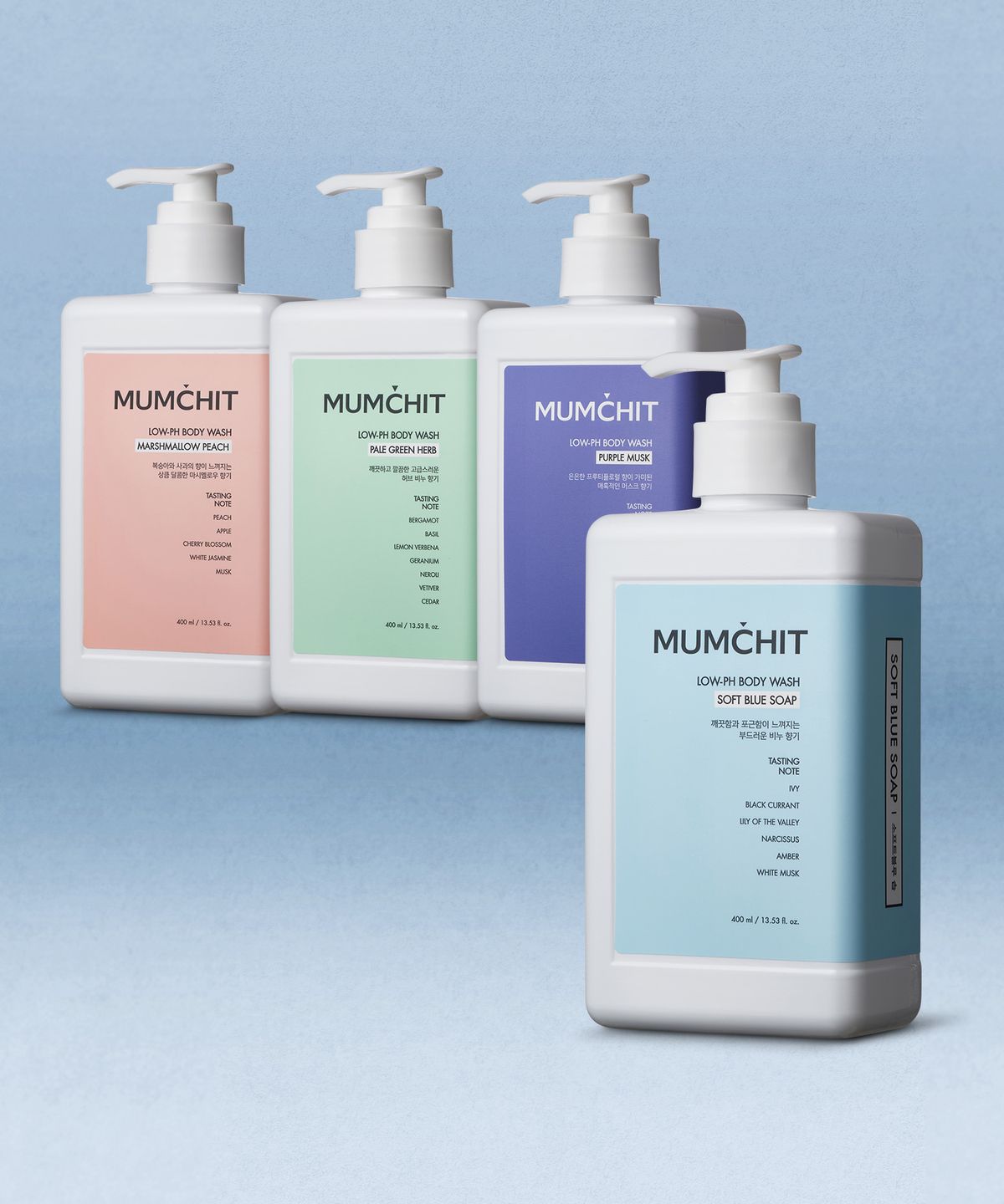 멈칫(MUMCHIT) 멜팅 퍼퓸 약산성 바디워시 400ml (4종 택1)