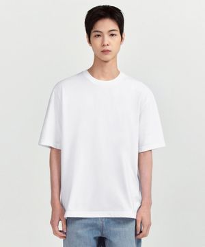 [쿨탠다드] 릴렉스 핏 크루 넥 티셔츠 [화이트]