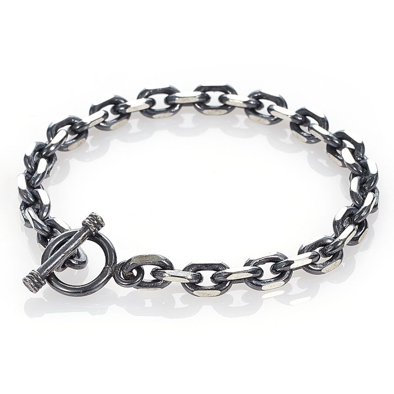 실버체인 Toggle bar vintage silver chain