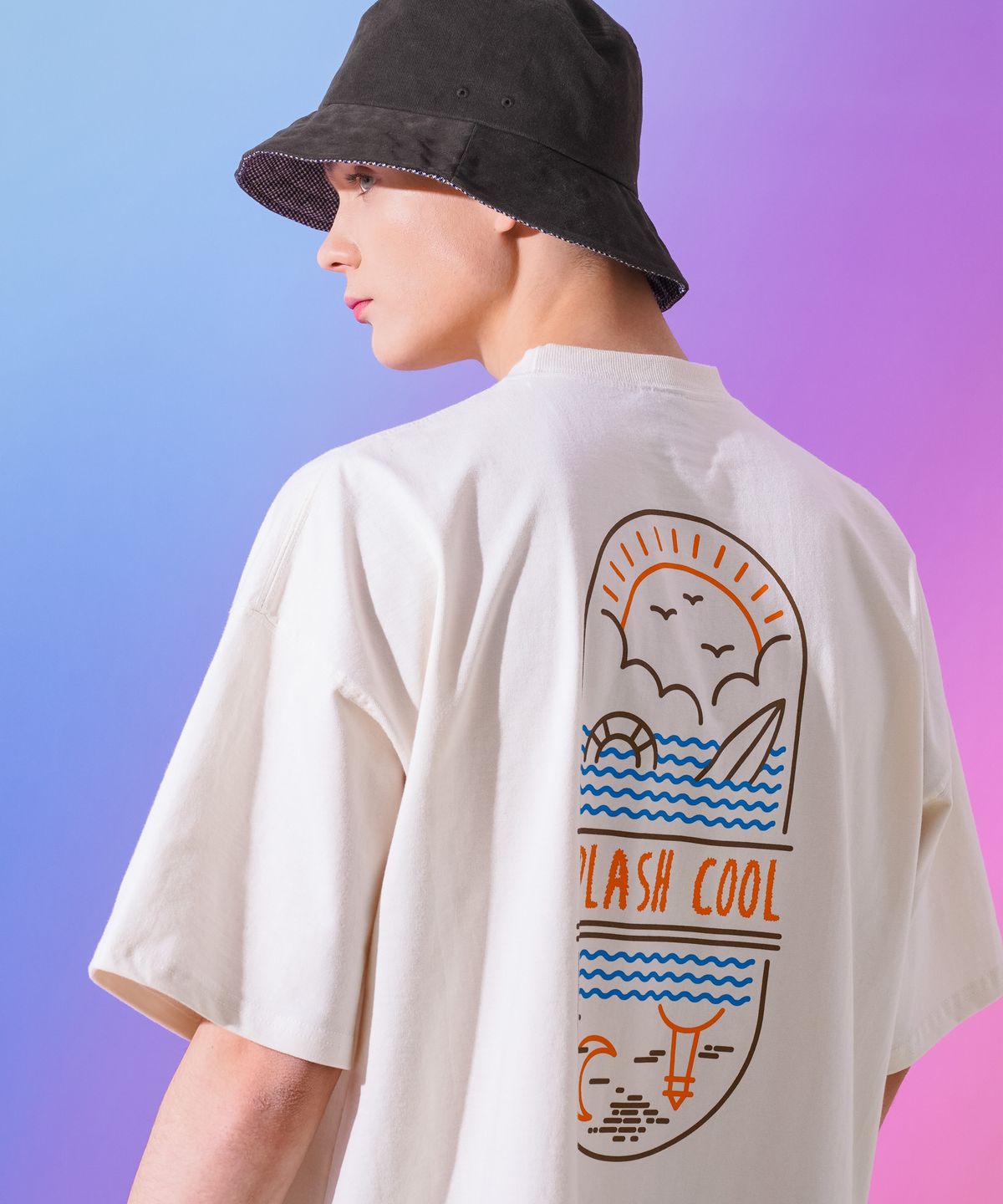 티떠블유엔(TWN) 스플래쉬 반팔 아이보리 STST3278