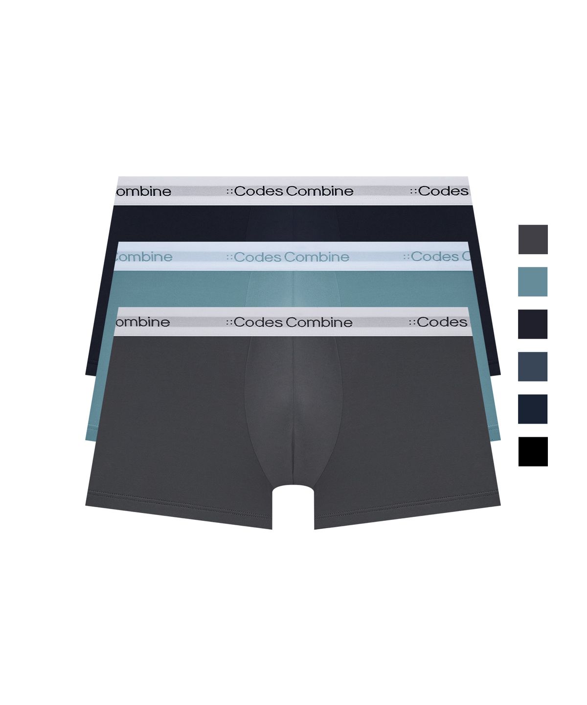 코데즈컴바인 이너웨어(CODES COMBINE INNERWEAR) 베이직 컬러 화이트밴드 드로즈 3PACK