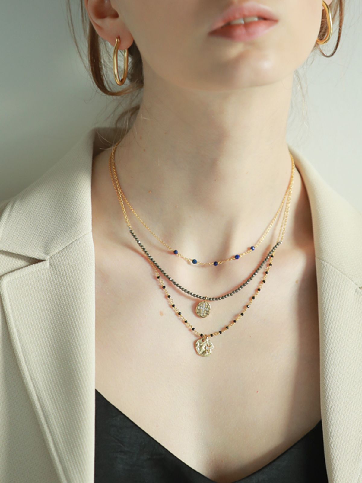 오키디루포(OCCHI DI LUPO) Azzura blue lapis necklace