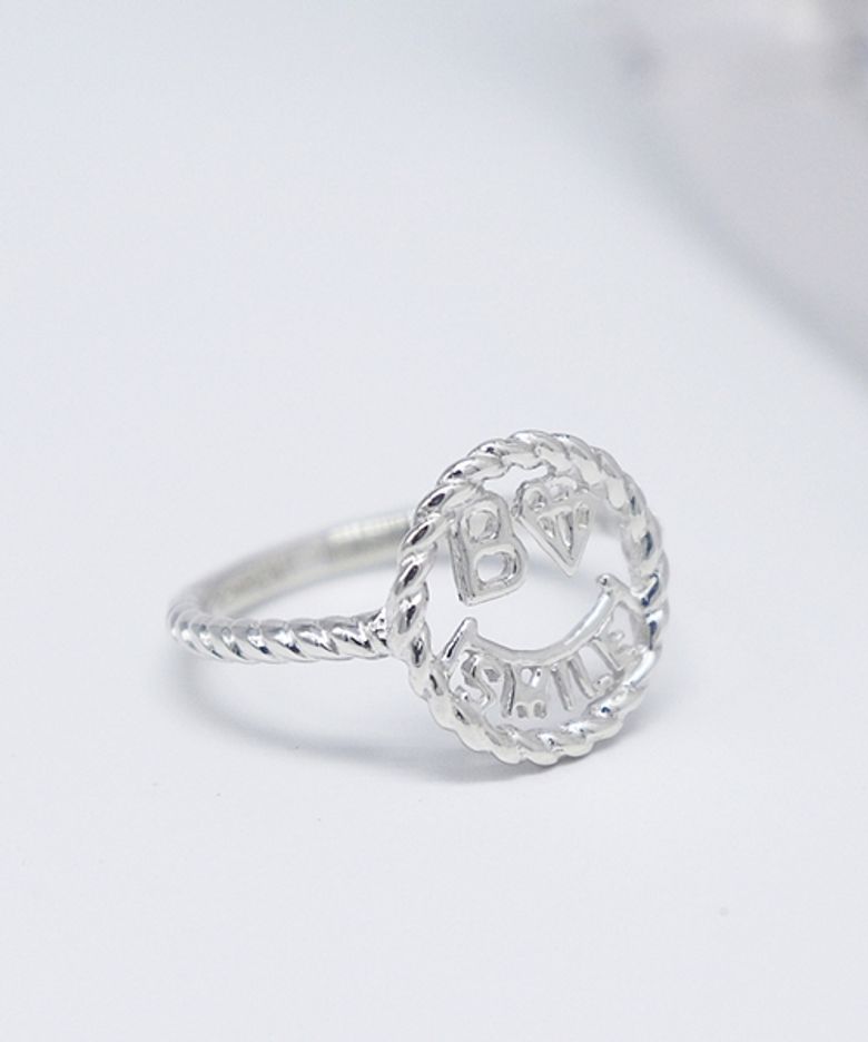 BONBEA Kitsch coin smile Ring 코인 스마일 꼬임 반지