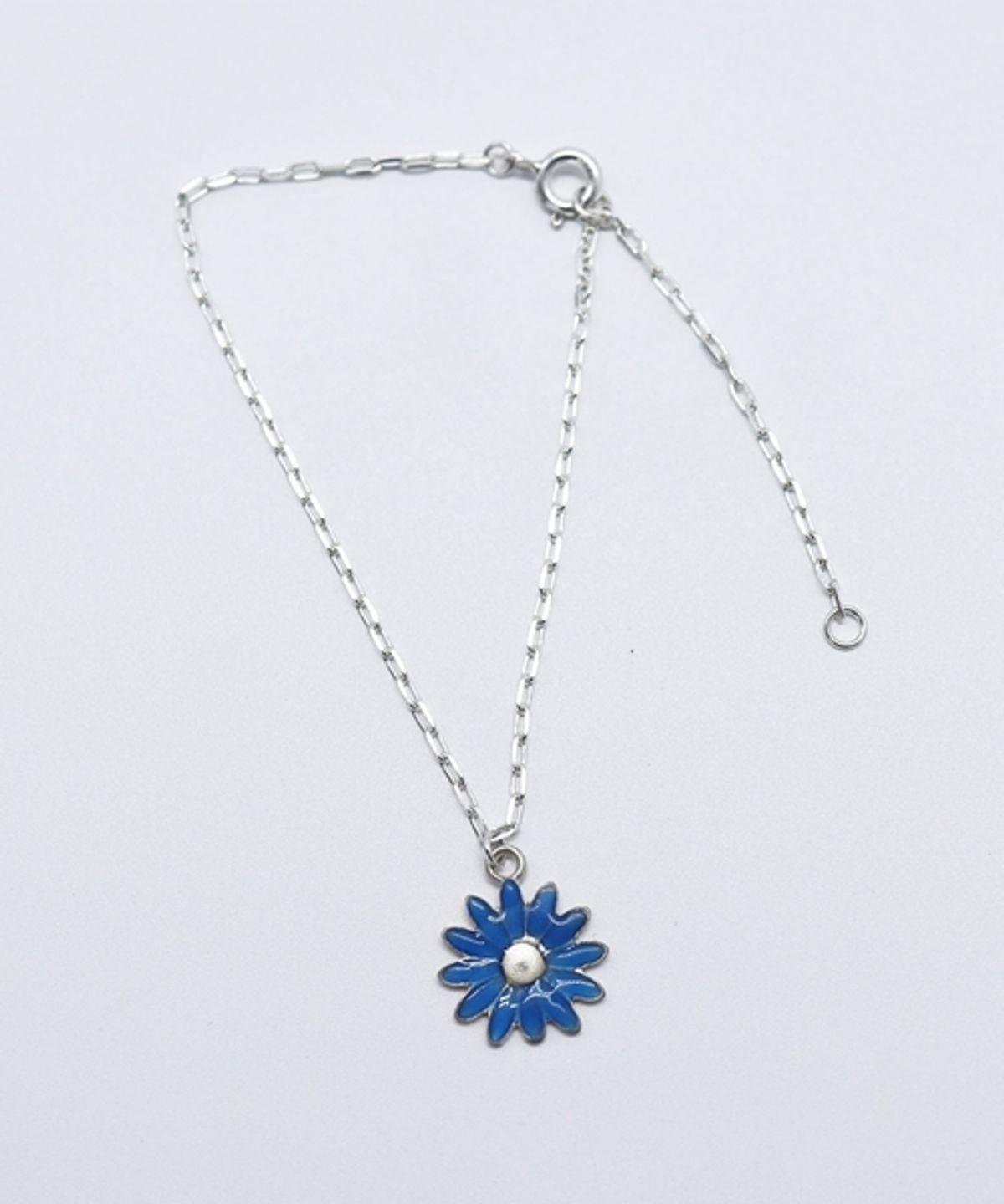 봉보(BONBEAU) Enamel daisy simple Bracelet 봉보 데이지 실버925 체인팔찌 (발찌)