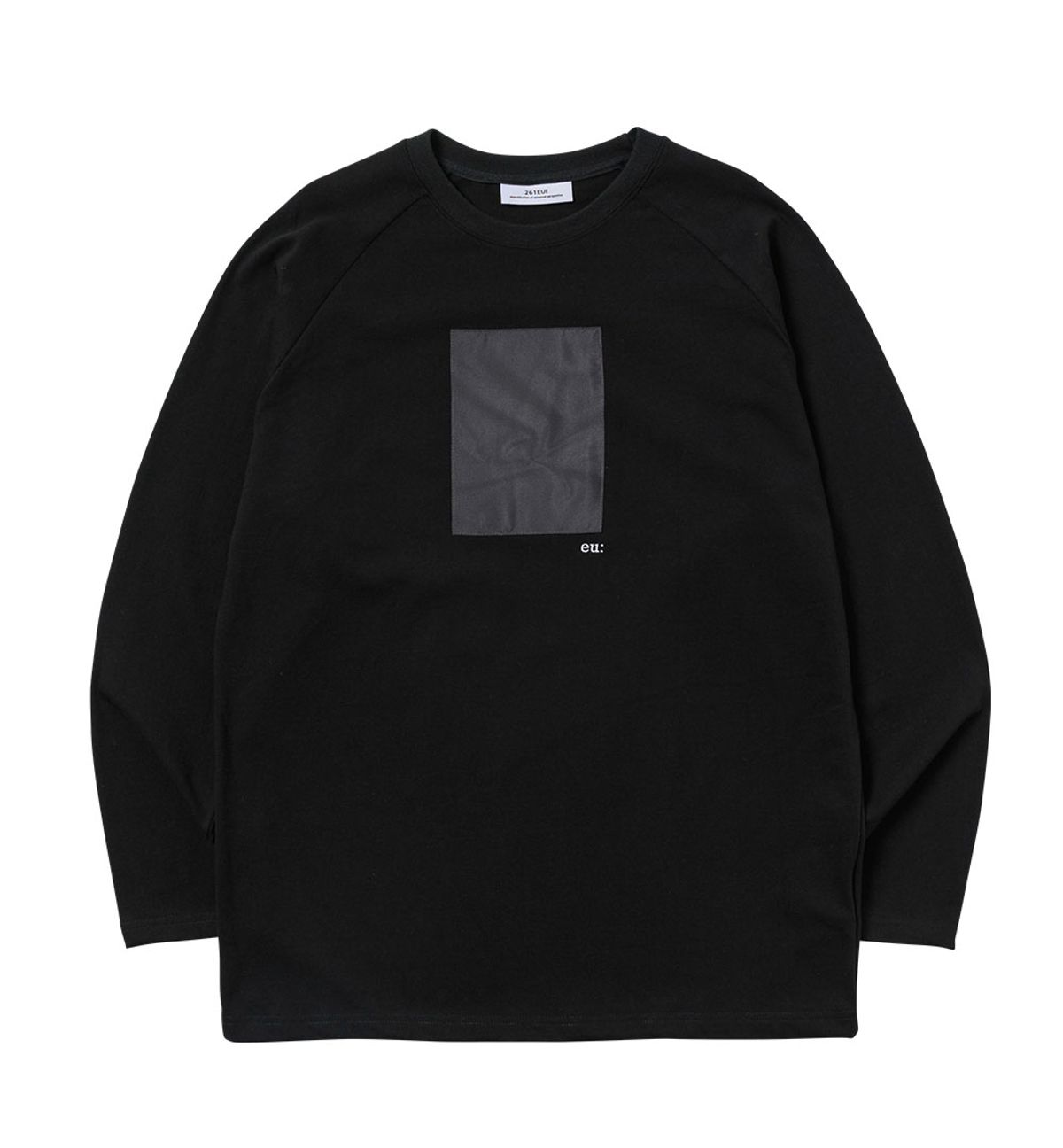 261이유아이(261EUI) SIGNATURE WRINKLE RAGLAN LONG SLEEVE BLACK BLACK