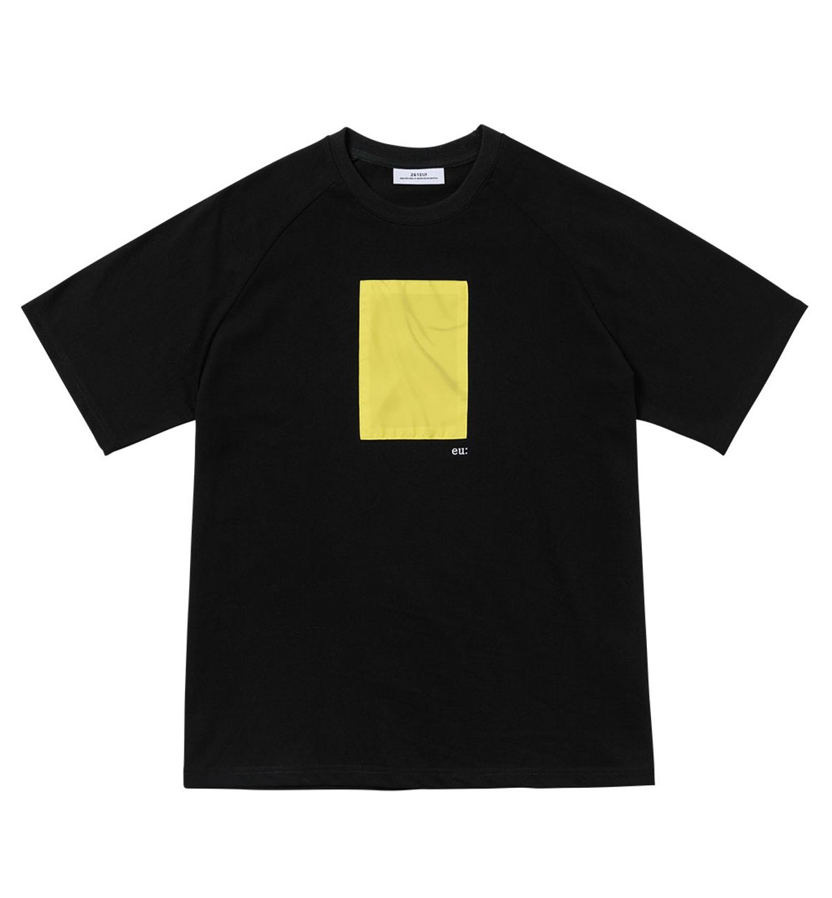 261이유아이(261EUI) SIGNATURE WRINKLE RAGLAN T-SHIRT BLACK YELLOW