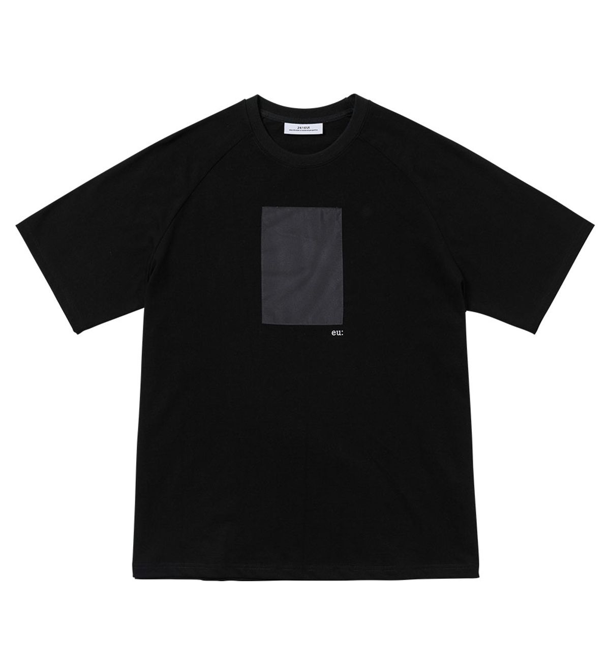 261이유아이(261EUI) SIGNATURE WRINKLE RAGLAN T-SHIRT BLACK BLACK