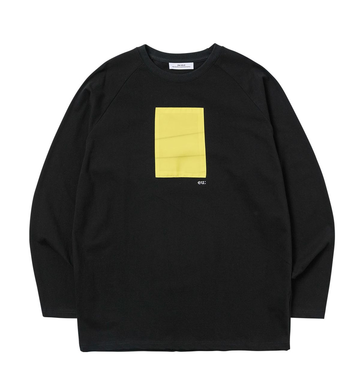 261이유아이(261EUI) SIGNATURE WRINKLE RAGLAN LONG SLEEVE BLACK YELLOW
