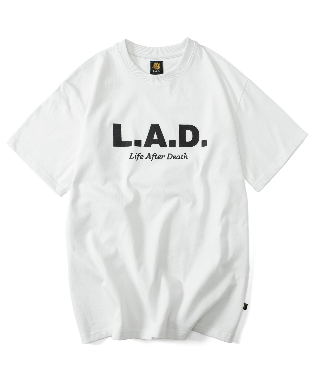 라드(LAD) LAD1001 시그니쳐 로고 헤비웨이트 반팔 티셔츠 - 화이트