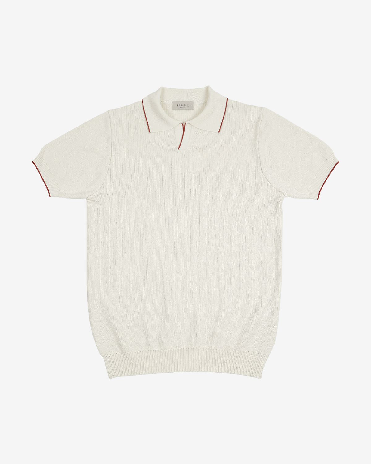 솔티(SORTIE) Combination collar knit (Ivory)