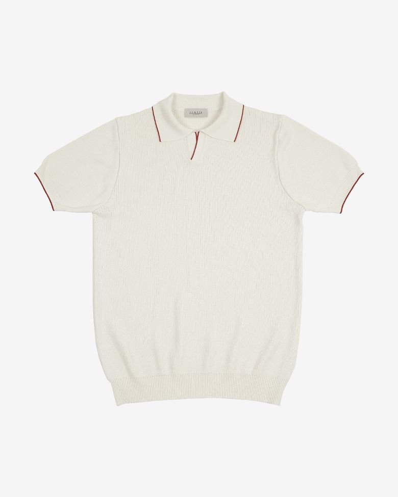 Combination collar knit (Ivory)
