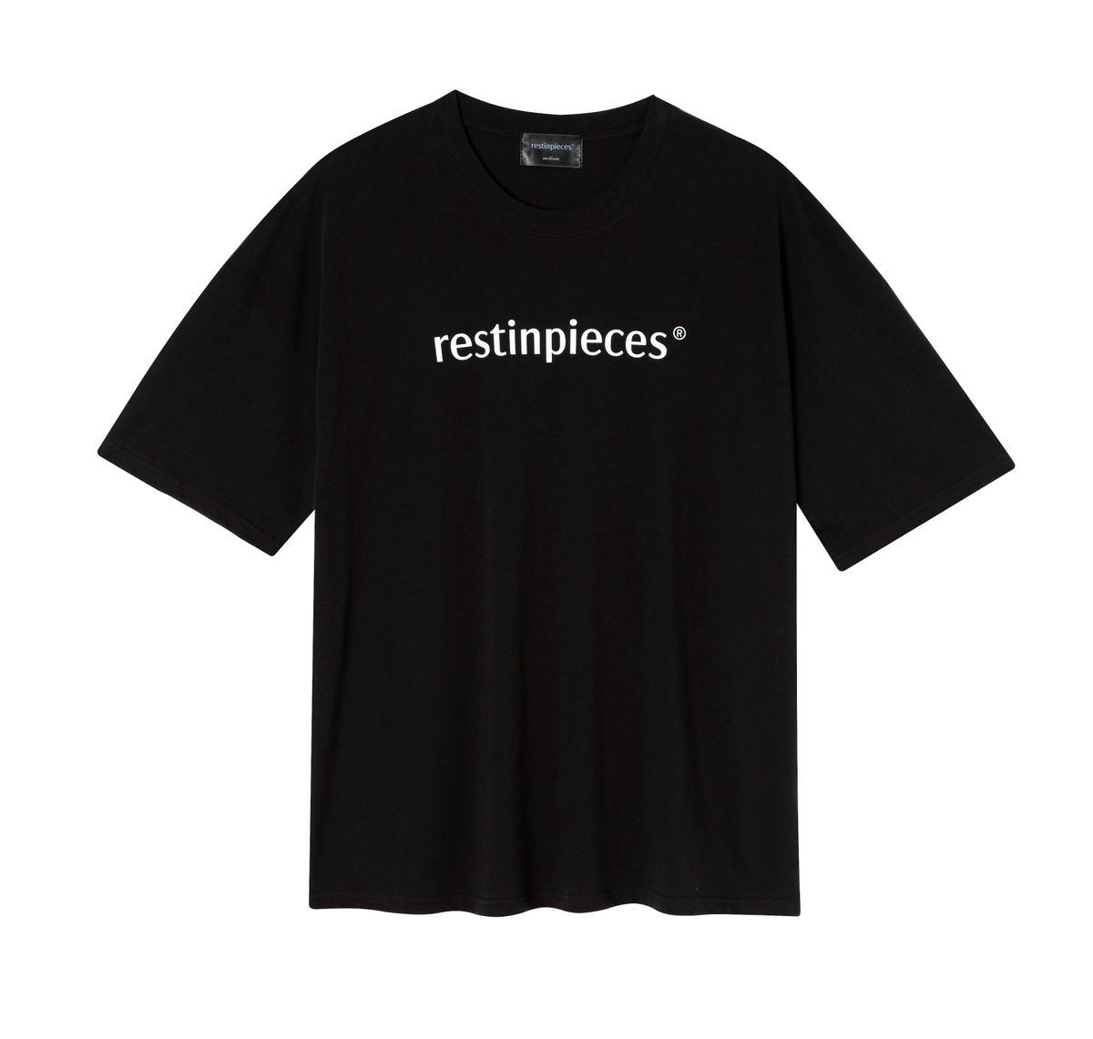 레스트인피시스(RESTINPIECES) SILKET LOGO TEE (BLACK_WHITE)