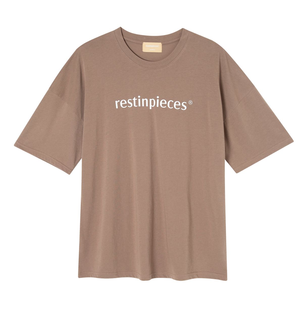 레스트인피시스(RESTINPIECES) SILKET LOGO TEE (CAMEL)