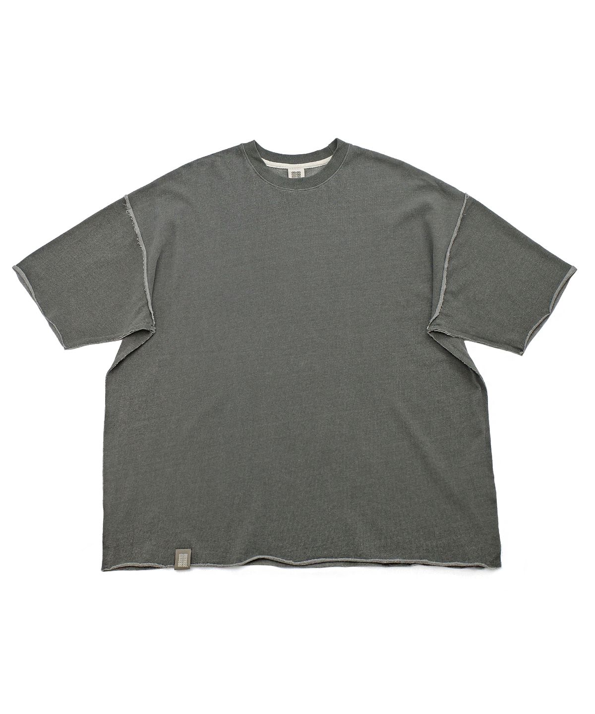 어낫띵(A NOTHING) VINTAGE P. DYEING CUT-OUT BOX 1/2 TEE (Khaki)