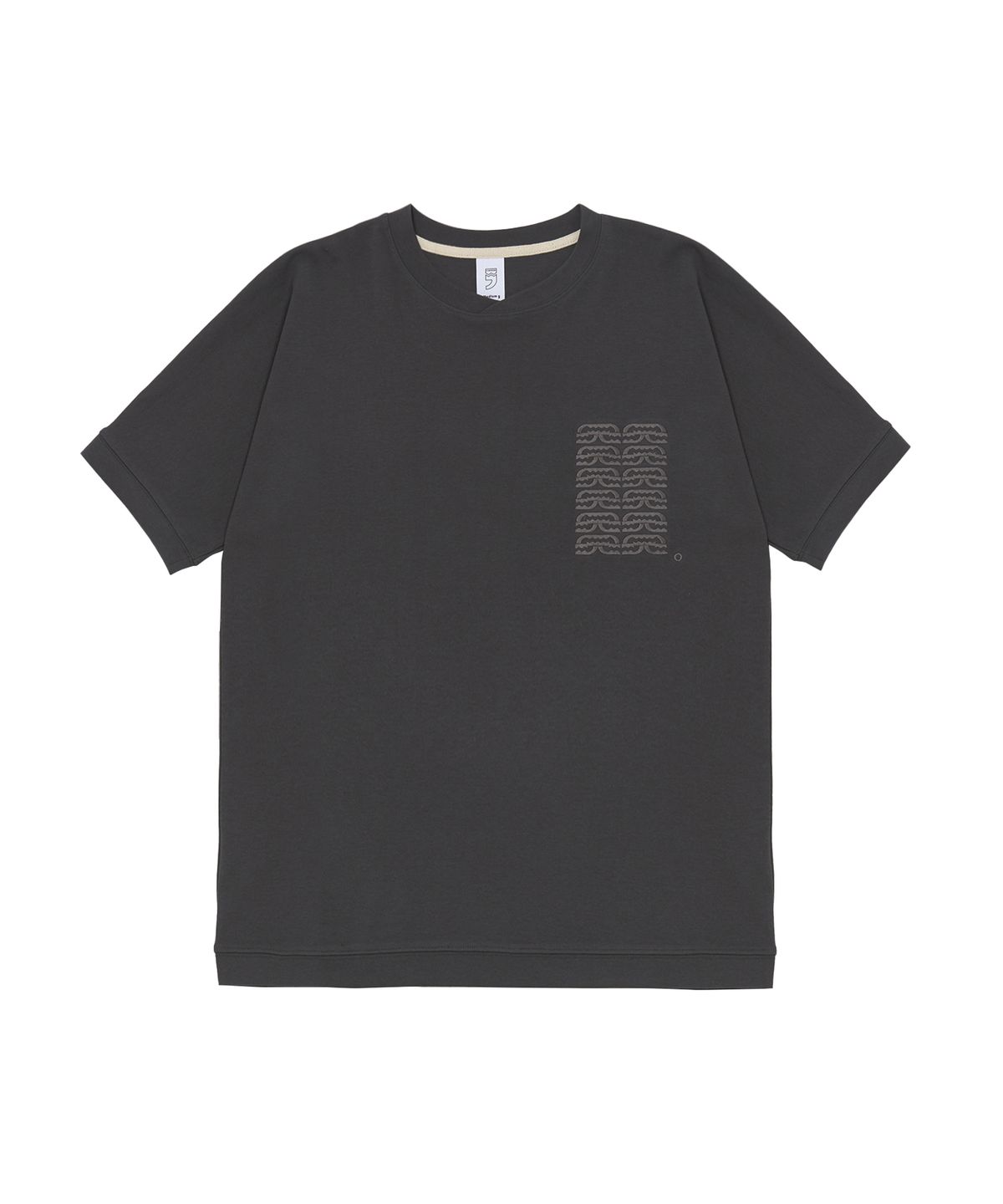 어낫띵(A NOTHING) ALIENS CROSS-NECK 1/2 MTM TEE (Charcoal)