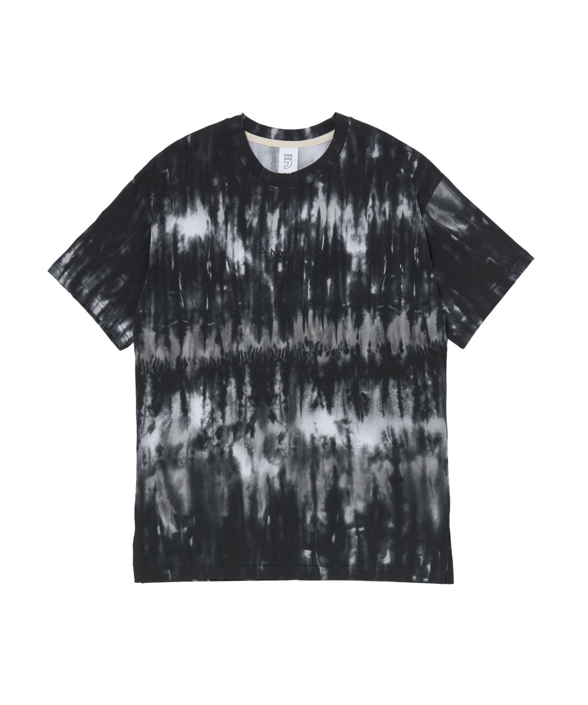 어낫띵(A NOTHING) TIE-DYE R.M. DROP-SHOULDER 1/2 TEE (Black)