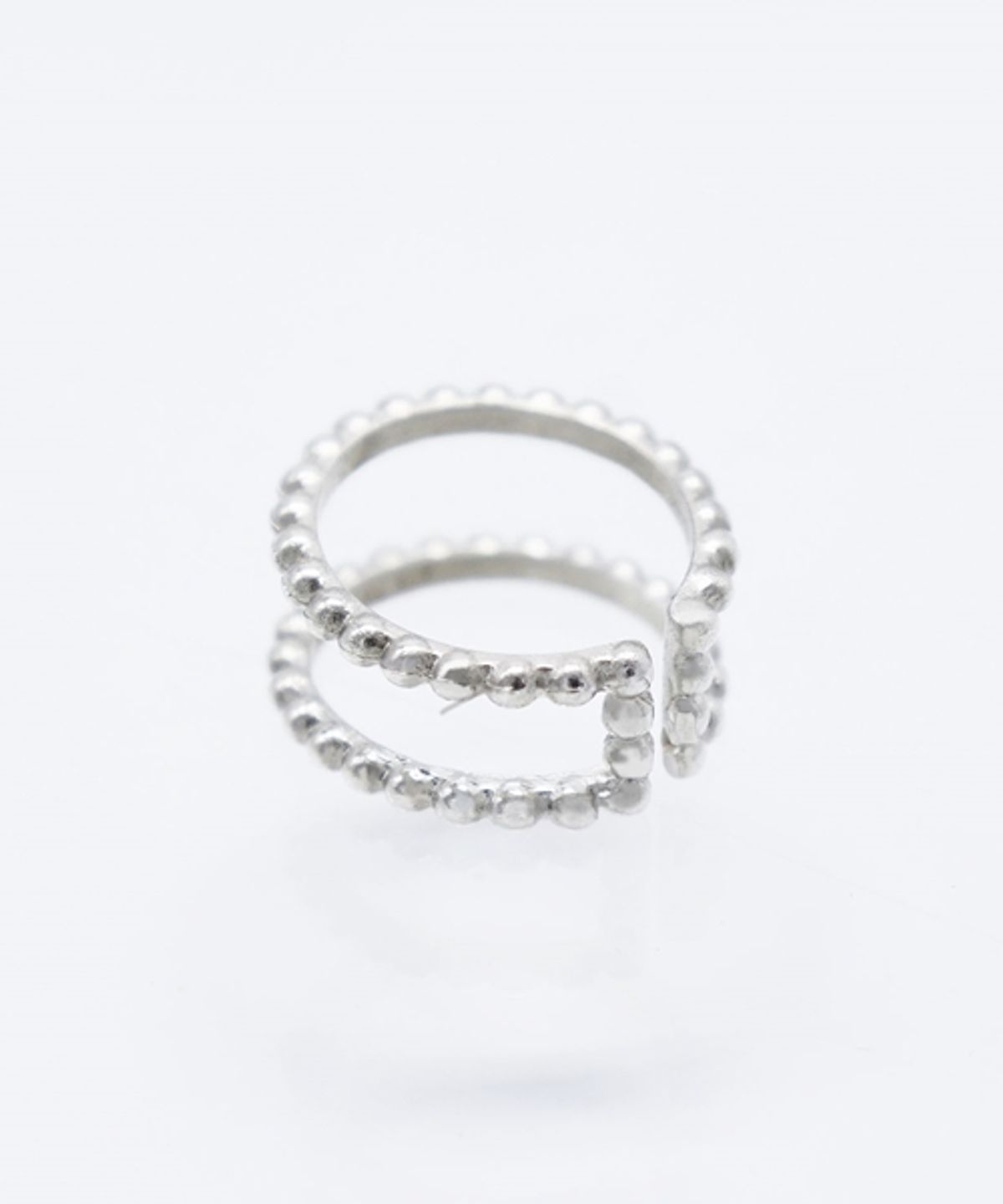 봉보(BONBEAU) Meg double silverball open Ring 레이어드 볼드 오픈링 반지