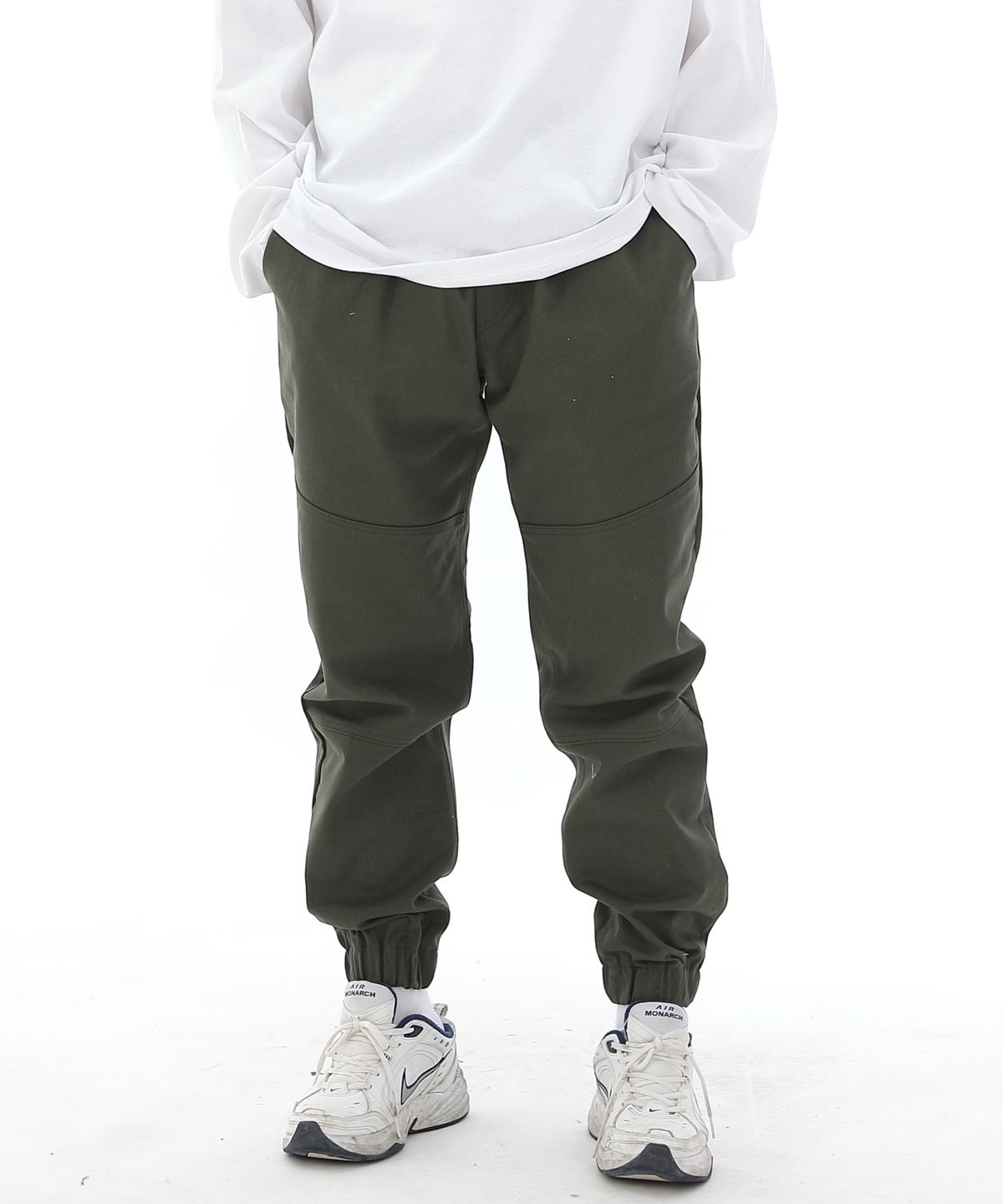세인트크루(SAINTCREW) 세미슬림핏 절개 조거팬츠 CS-301J 카키