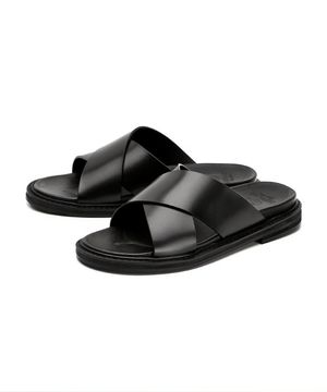 3.5cm 소가죽 크로스 슬리퍼 바넷(CR0023)