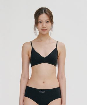 [비브스타터] 오가닉 오! SET (브라 1+팬티 1)_블랙