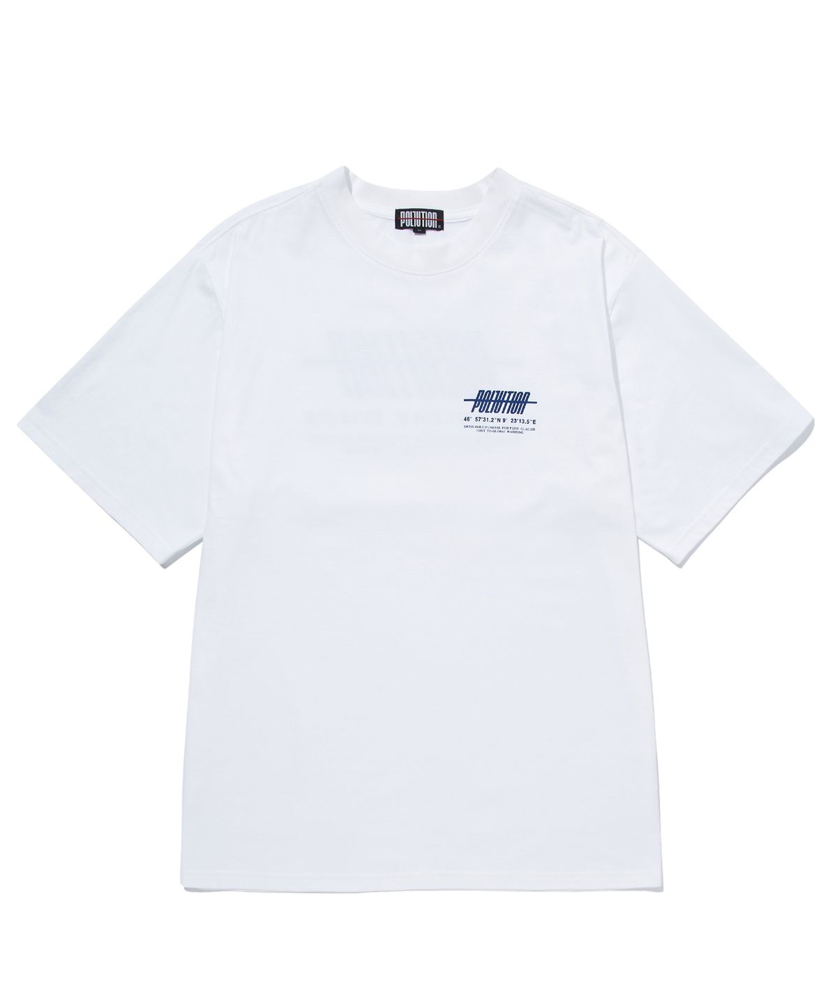 폴루션(POLLUTION) BASIC LOGO HALF SLV T WHITE(PKHAM-TS001)
