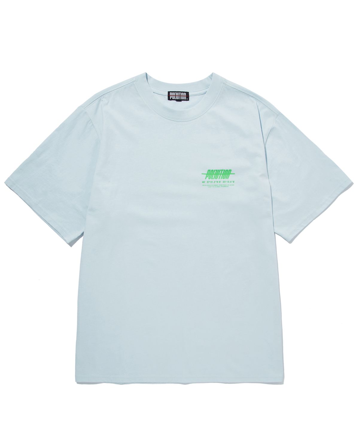 폴루션(POLLUTION) BASIC LOGO HALF SLV T  PALE SKY (PKHAMTS001_PSK)