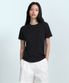우먼즈 베이식 크루 넥 티셔츠 [블랙]