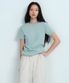 우먼즈 베이식 크루 넥 티셔츠 [더스티 민트]