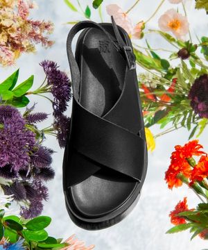 오피스 샌들 레더 블랙 549