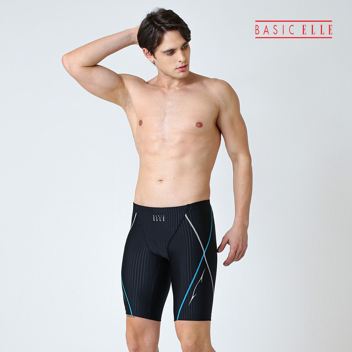 베이직엘르(BASIC ELLE) 남성 5부 선수용 실내수영복 BEZ-S405K